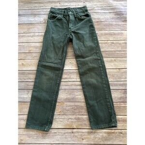 Vintage Levis 505 Jeans Boys Green Orange Tab 90s Denim Made USA 10 23 / 25